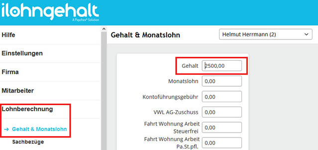 Lohndaten Erfassen Und Ersten Lohnabrechnung In Ilohngehalt Durchfuhren